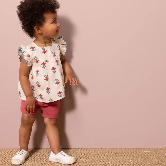 Pink Papi Baby Shorts by Petit Bateau