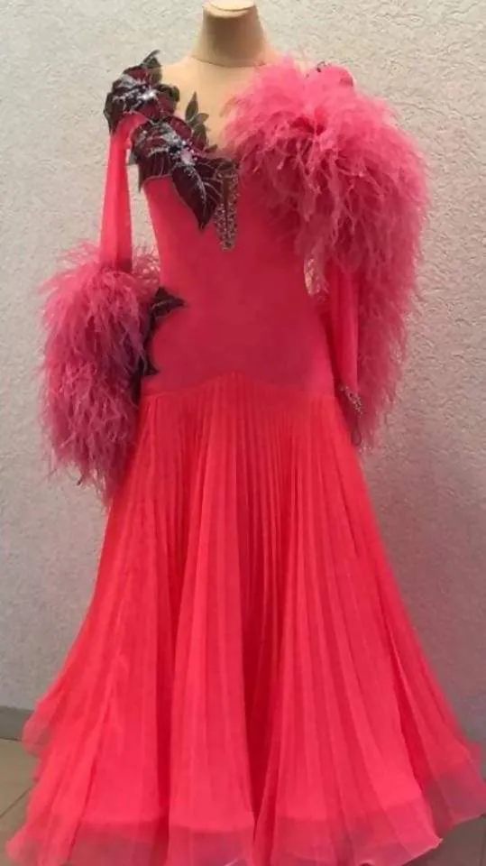 Pink Salmon Ballroom Dance Dress