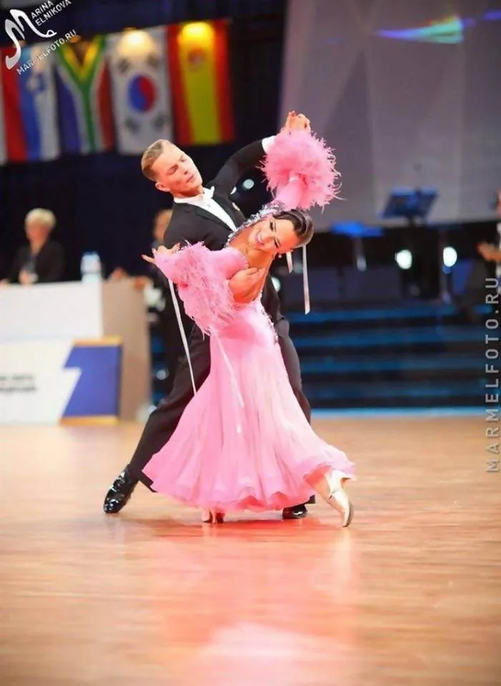 Pink Salmon Ballroom Dance Dress