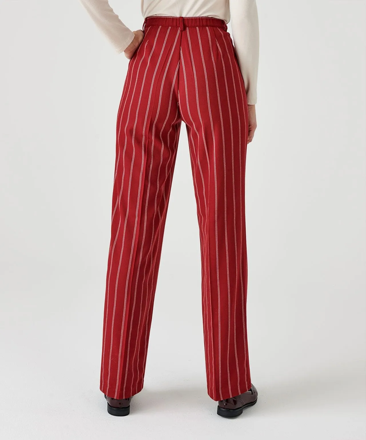 Pinstripe Slimming Trousers