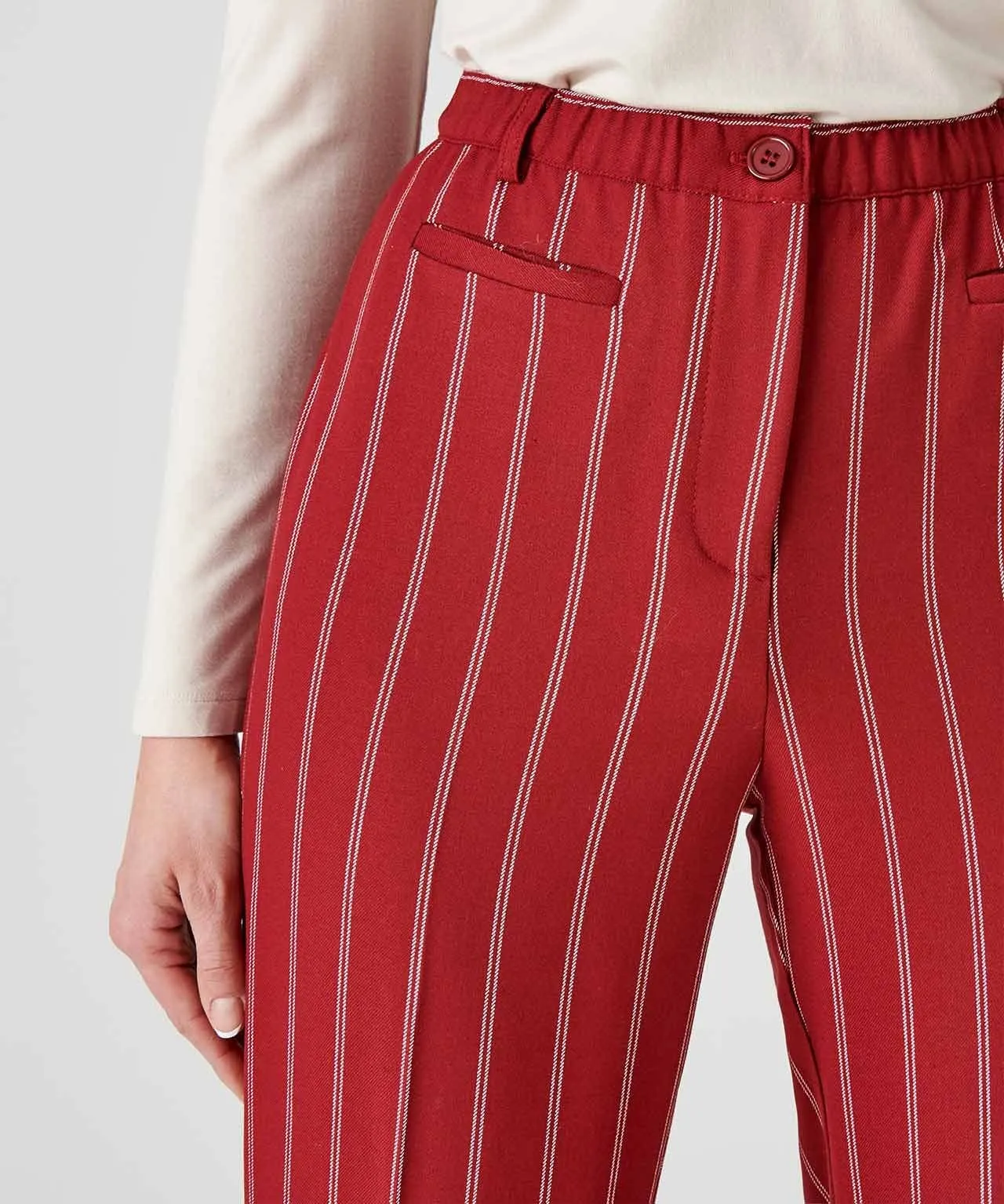 Pinstripe Slimming Trousers