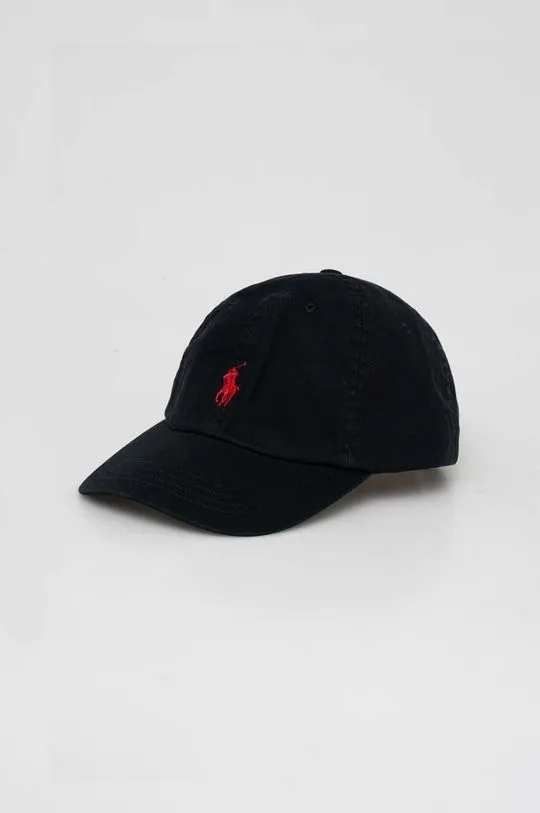 Black Polo Ralph Lauren Cotton Baseball Cap