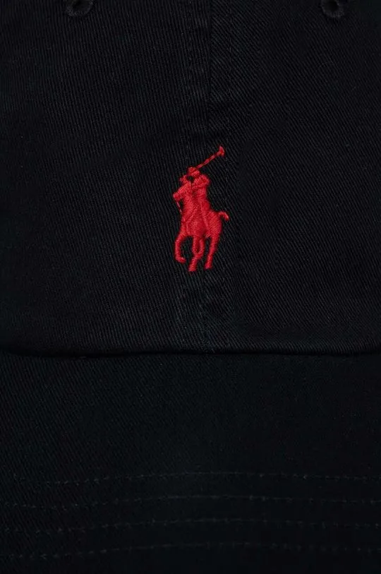 Black Polo Ralph Lauren Cotton Baseball Cap