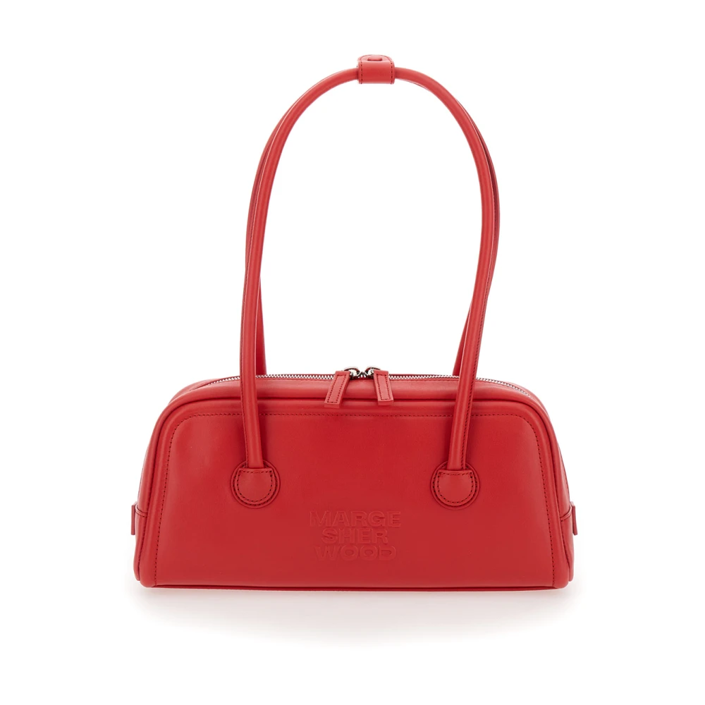 Red Soft Baguette Bag