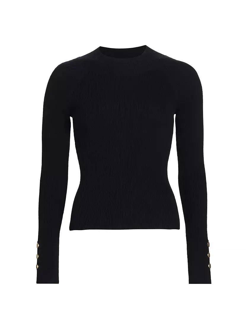 Ribbed Mock Neck Sweater in Kassandra Style