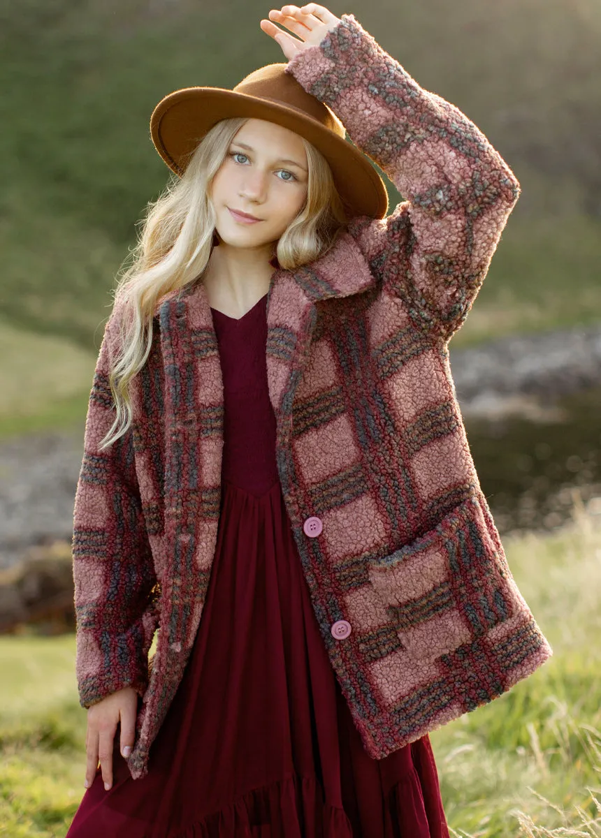 Rose Plaid Gertrude Coat