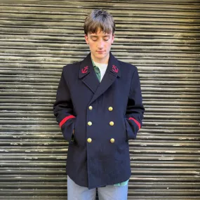 Sailor Style Wool Coat M/L | Vintage French Workwear