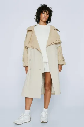 Small Dual Color Large Trench Coat