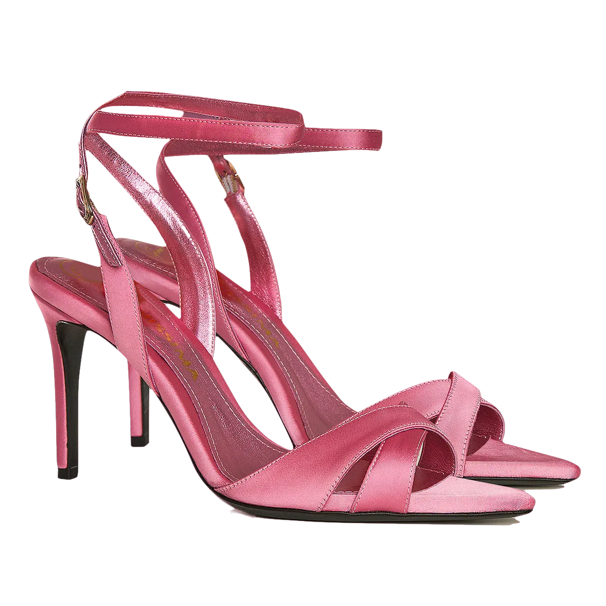 Soft Pink Satin Sandals