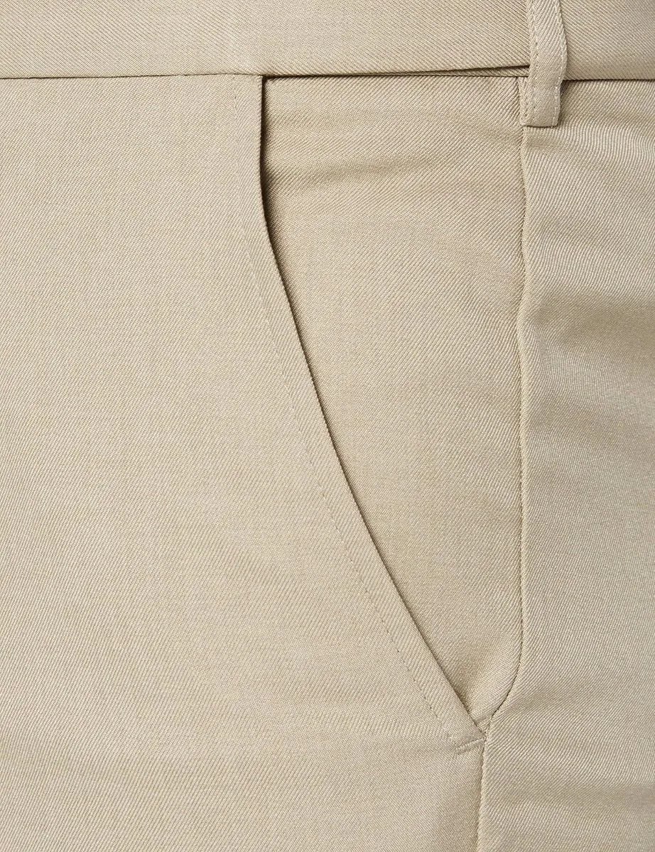 Soft Taupe Flexi Waist Trousers