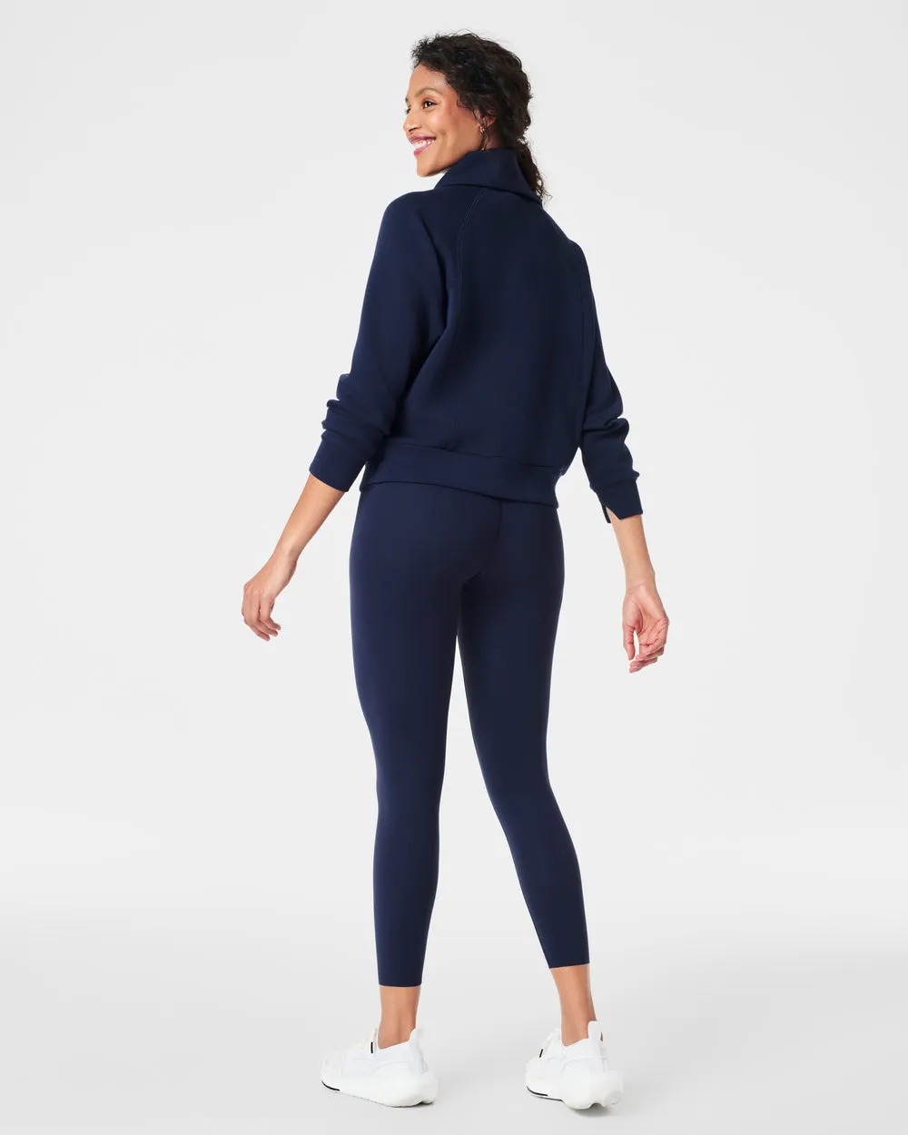 SPANX Booty Boost Active Leggings Navy Blue 7/8 Length