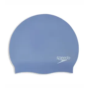 Speedo Silicone Long Hair Swim Cap - Blue/Purple