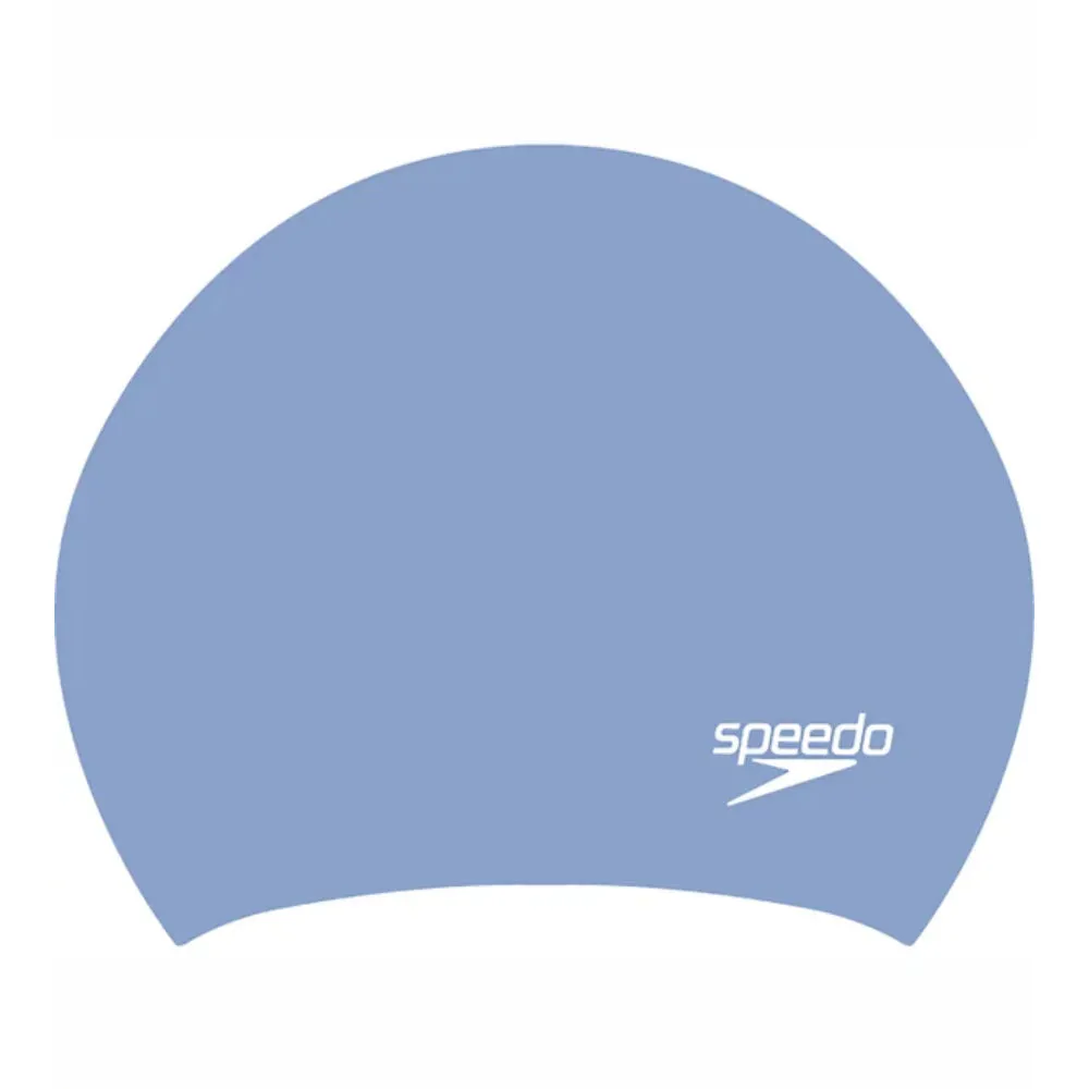 Speedo Silicone Long Hair Swim Cap - Blue/Purple