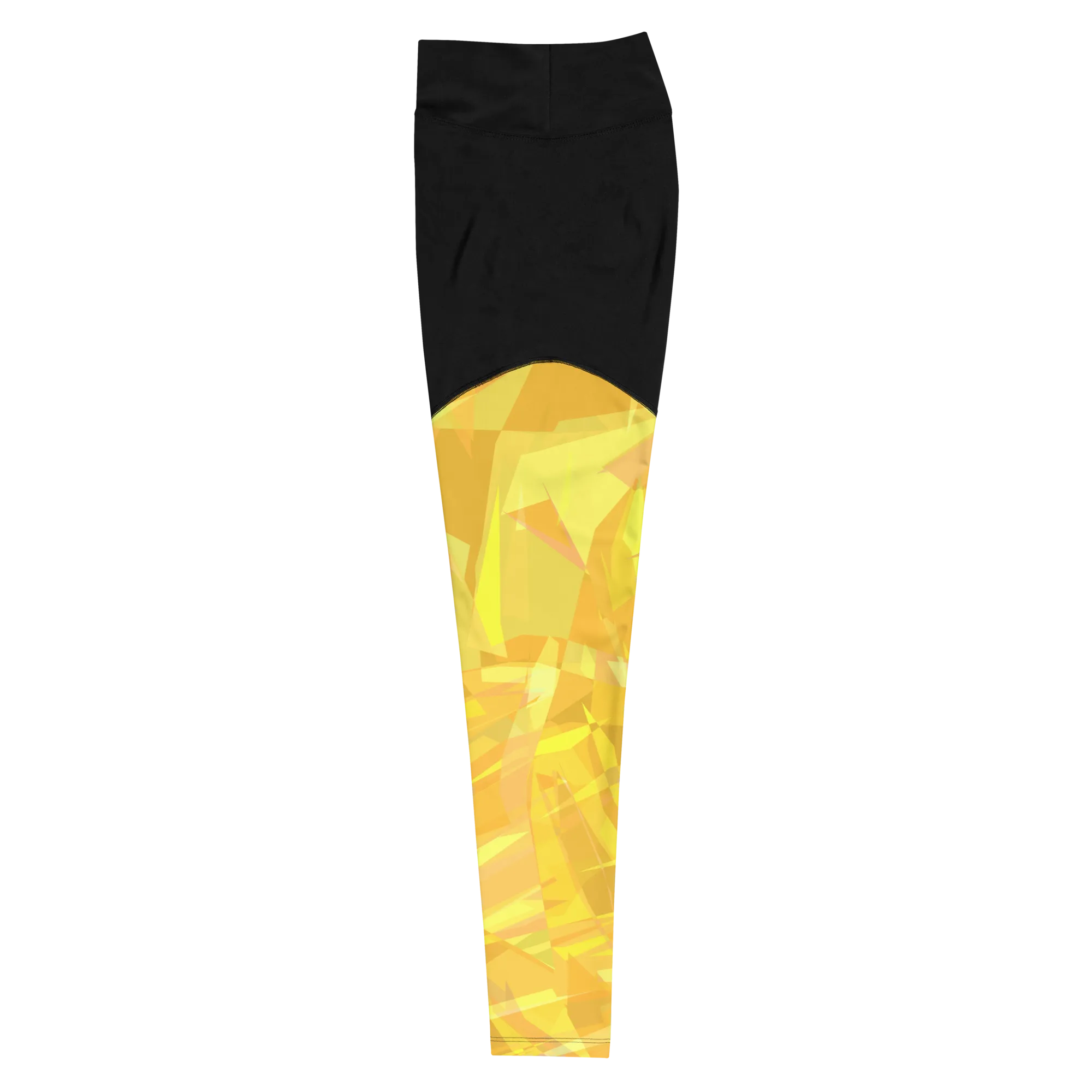 SQDLTD Starburst Yellow White Sports Leggings