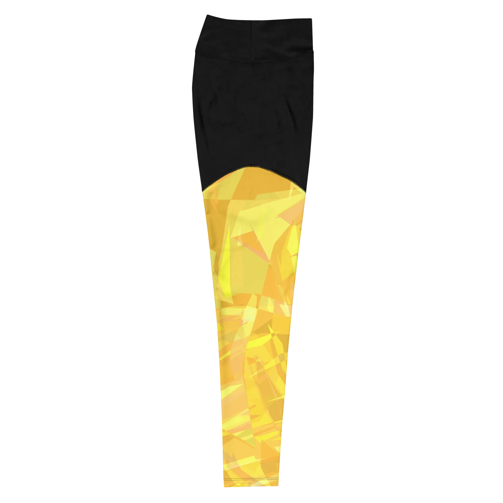 SQDLTD Starburst Yellow White Sports Leggings