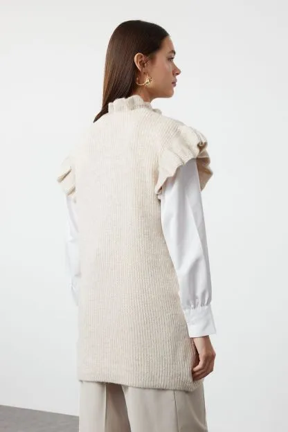 Sweater with Ruffle Details