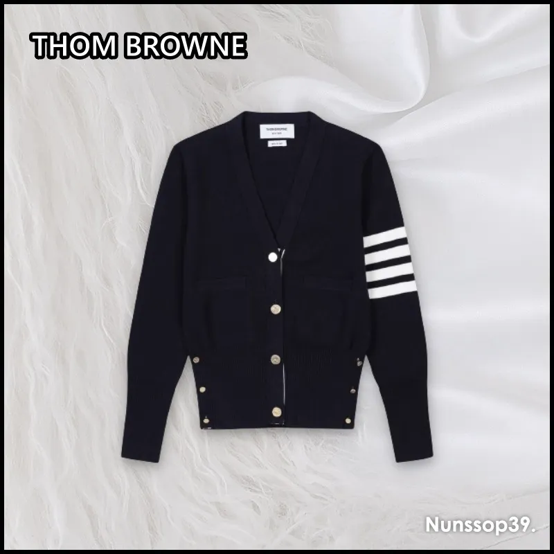 THOM BROWNE Casual Long Sleeve Plain Party Office Style