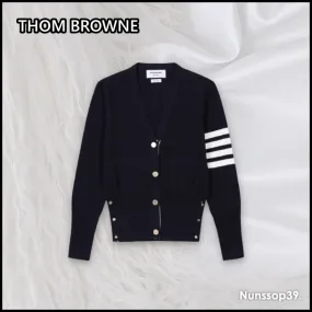 THOM BROWNE Casual Long Sleeve Plain Party Office Style