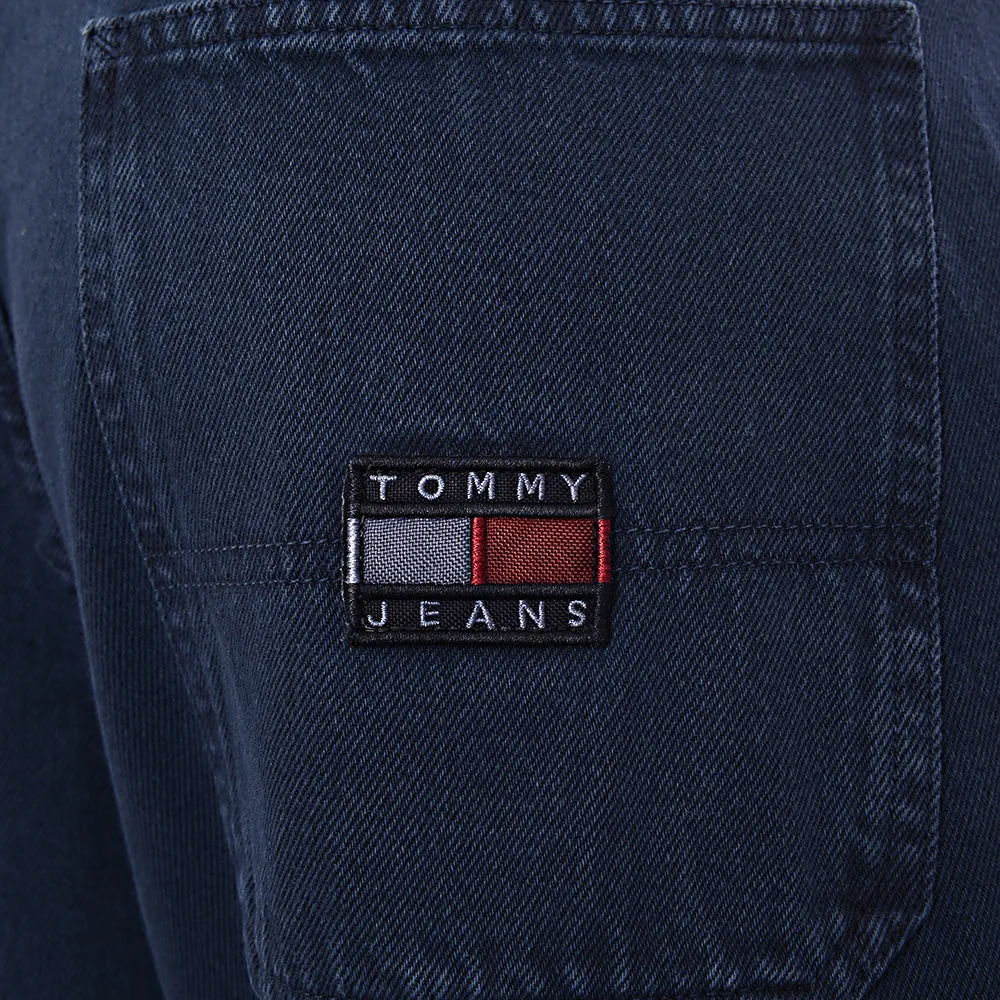Tommy Jeans Mens Navy Cotton Garment Dyed Chinos