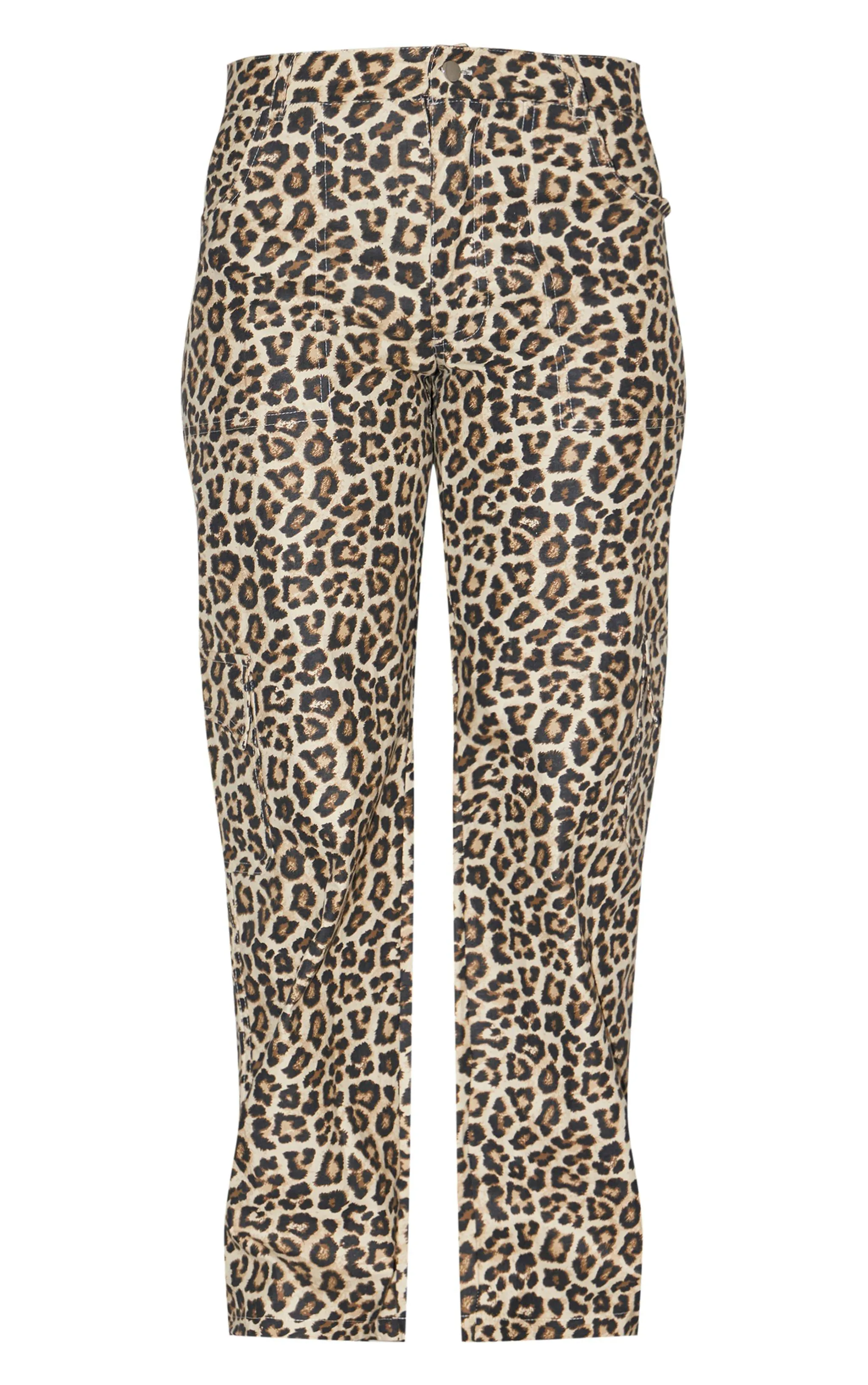 Leopard Printed Cargo Pants