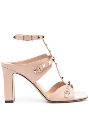 Valentino Garavani 90mm Rockstud Sandals - Neutrals