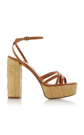 Valentino Garavani Raffia Platform Sandals