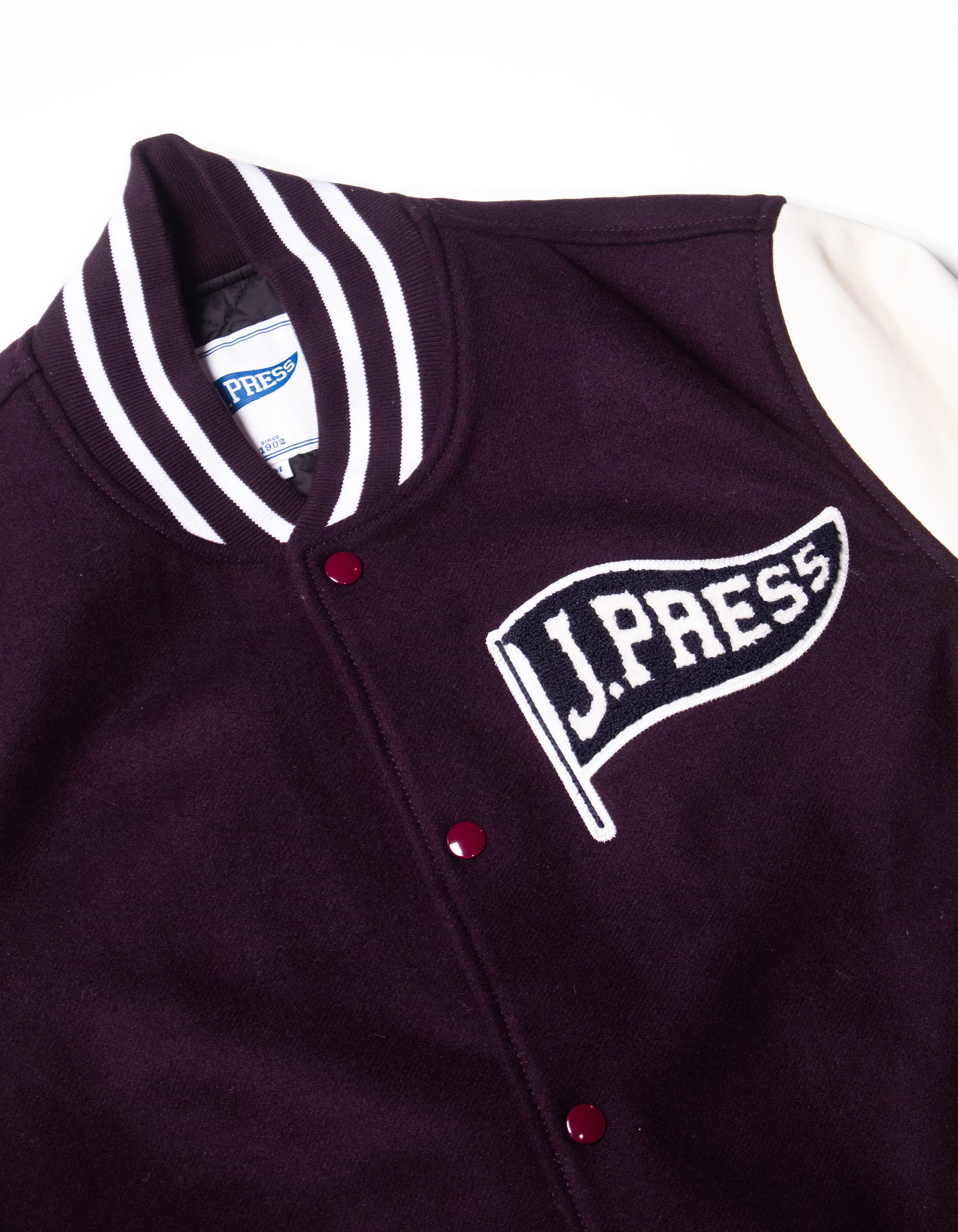 Varsity Jacket in Burgundy - J. Press