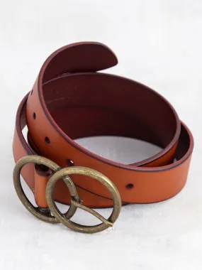 Adjustable Vegan Leather Belt - Brown