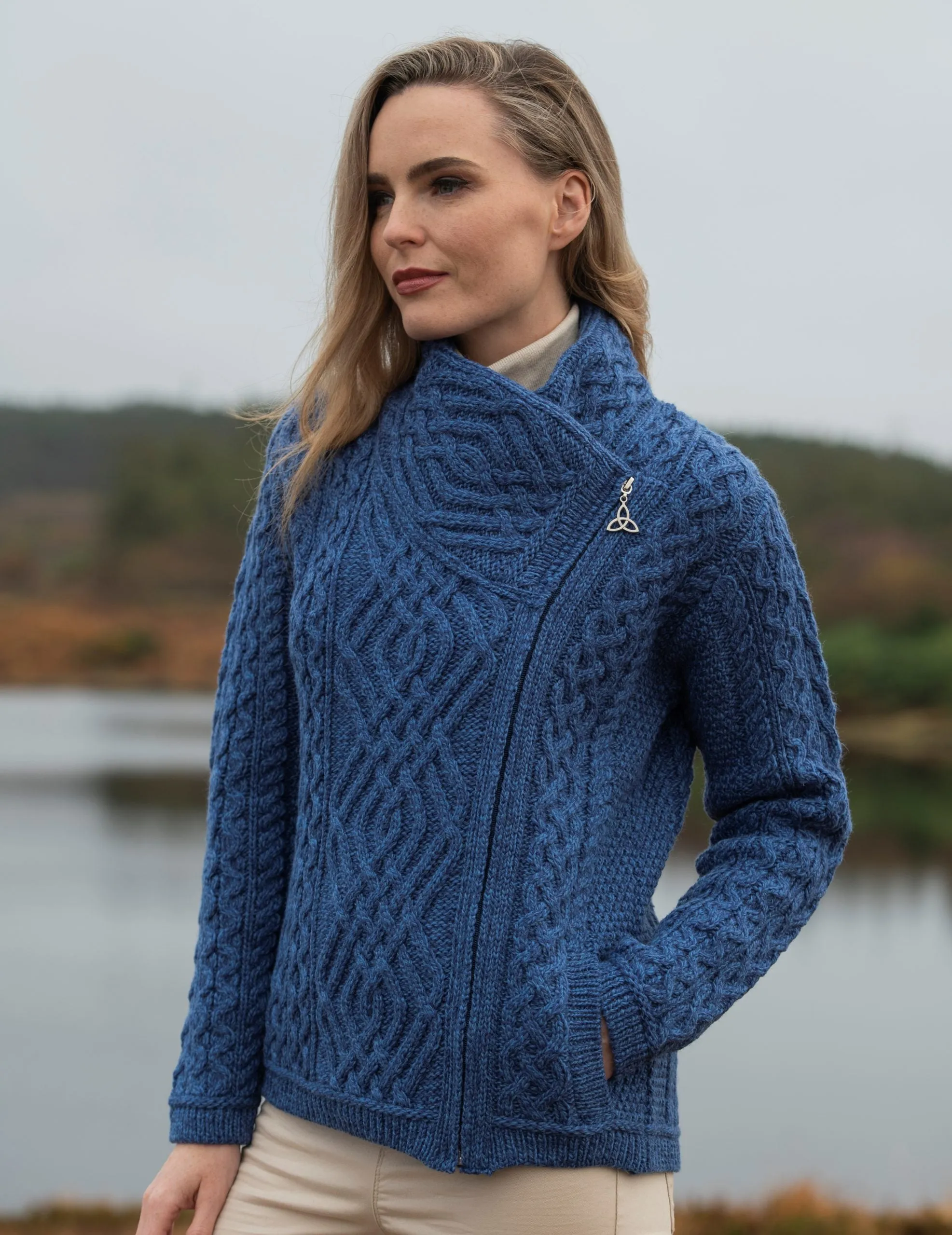 West End Knitwear, Women's Side Zip Cardigan