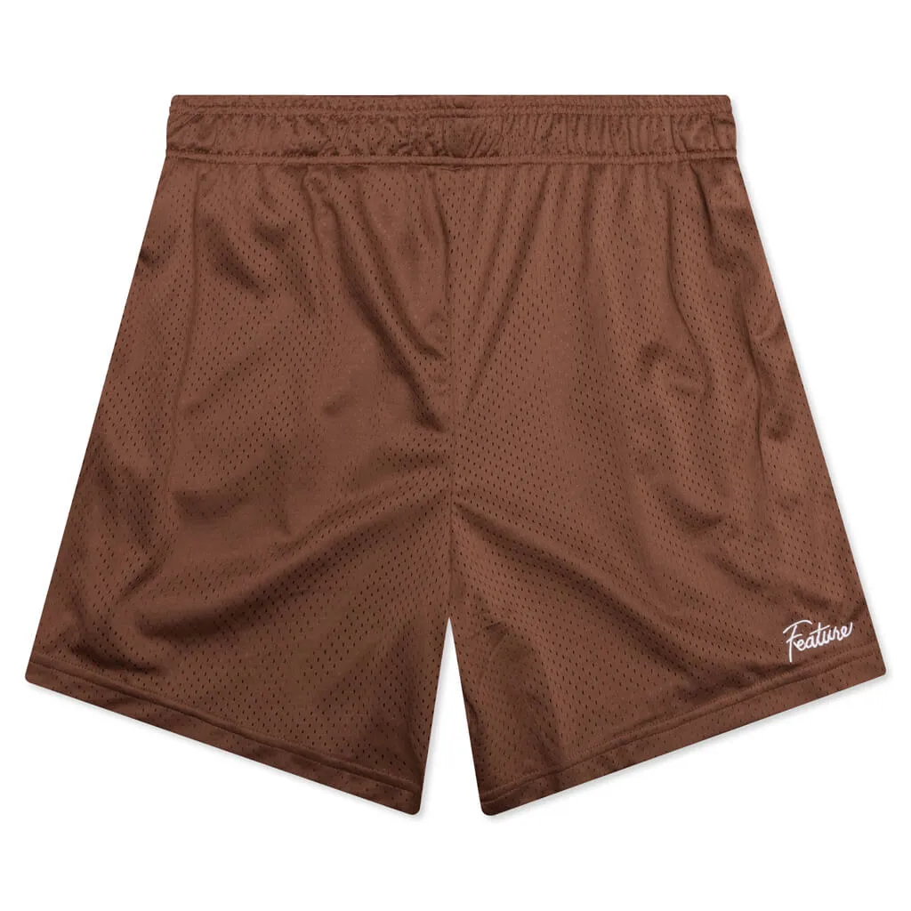 Brown West Mesh Shorts