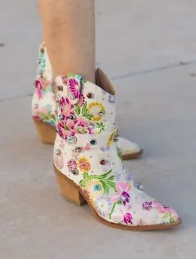 Western Cowboy Boot with Embroidered Gems