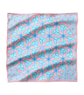 Whale Print Blue and Pink Pocket Square