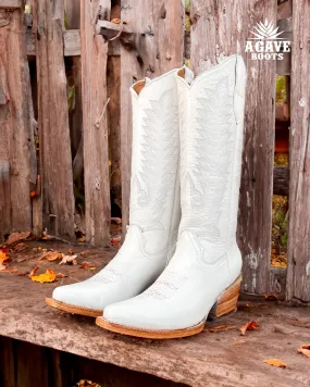 White Barbie Tall Cowboy Boots for Women