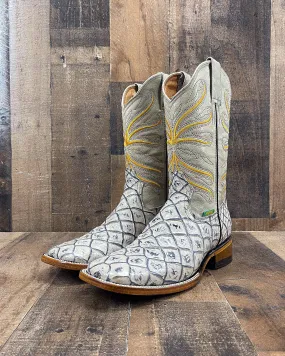 White Bass Men Square Toe Cowboy Boots