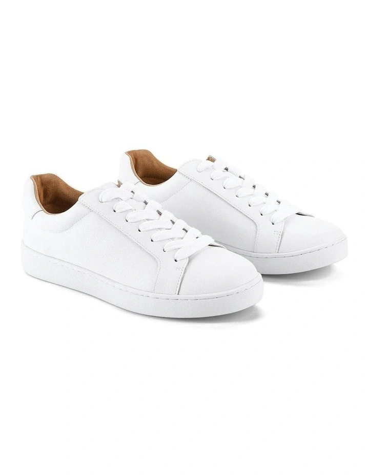 White Monarch Leather Sneaker