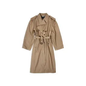 Oversized Beige Trench Coat