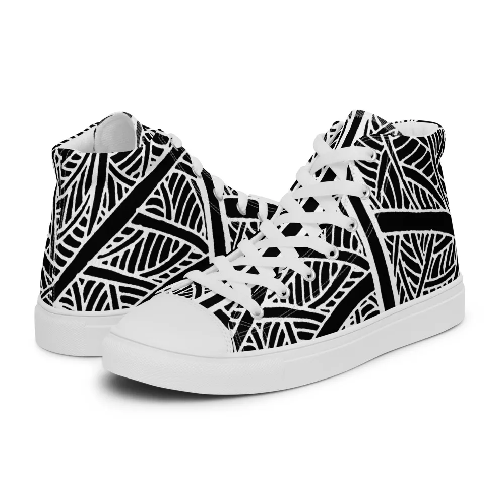 Womens Pecan Story Canvas High Tops