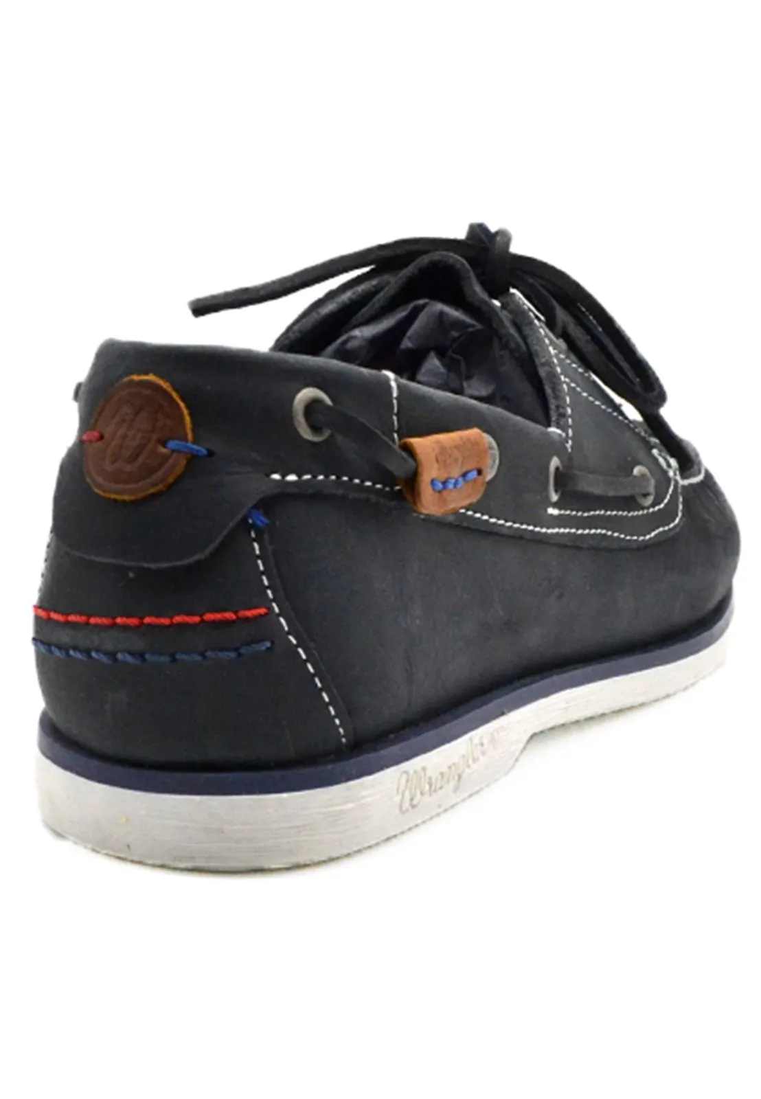 Navy Leather Boat Shoes by Wrangler Ocean