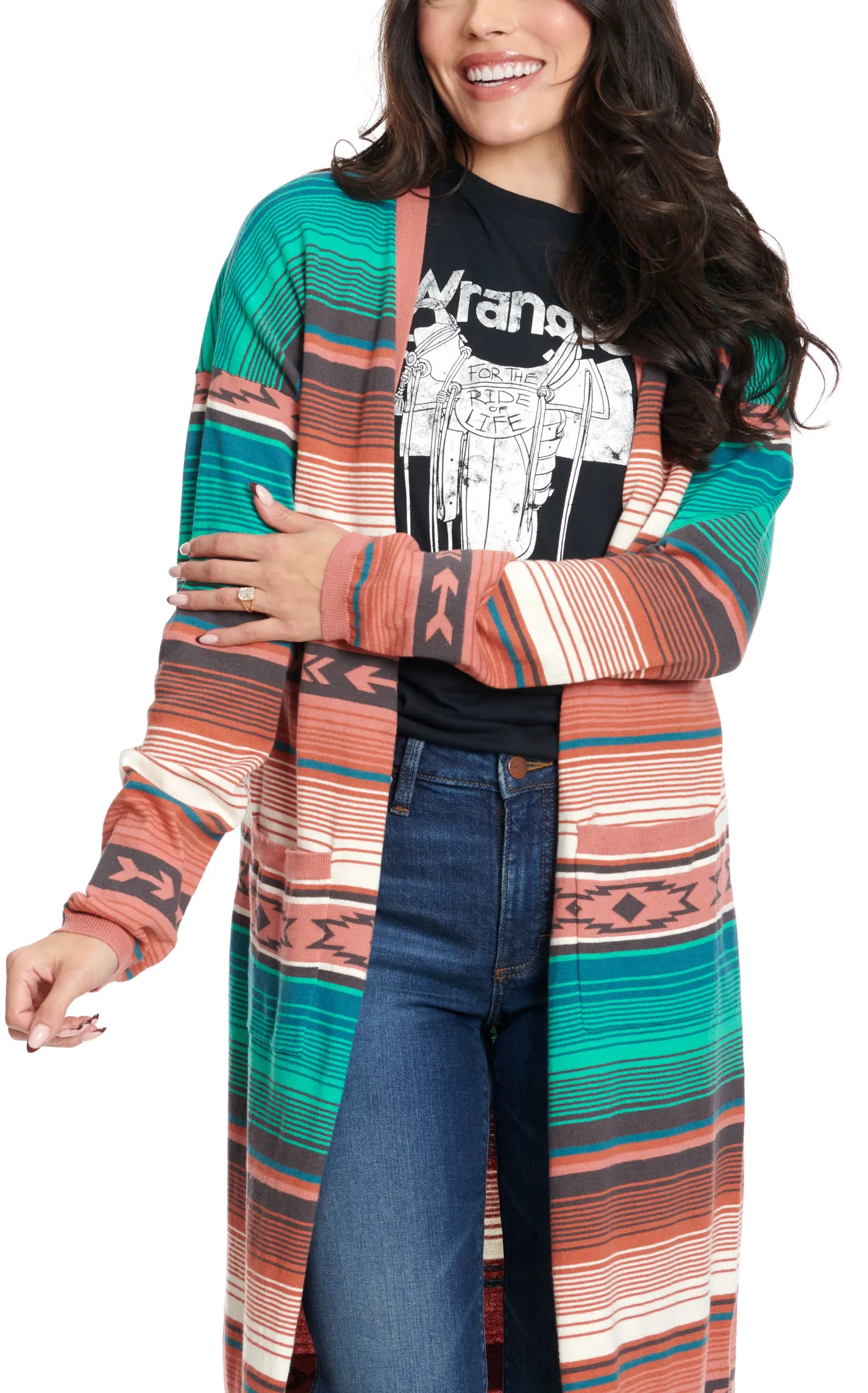 Wrangler Retro Women's Aztec Serape Cardigan Duster - Buy Now