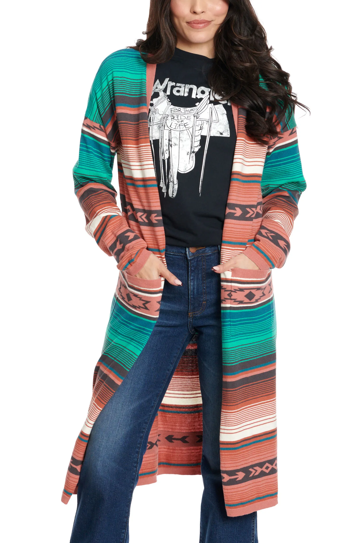 Wrangler Retro Women's Aztec Serape Cardigan Duster - Buy Now