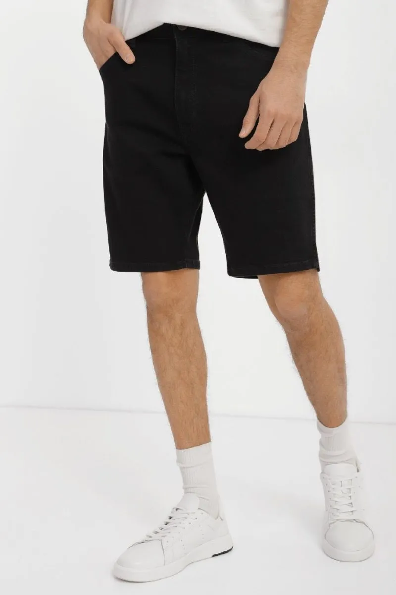 Ebony Black Wrangler Texas Denim Shorts