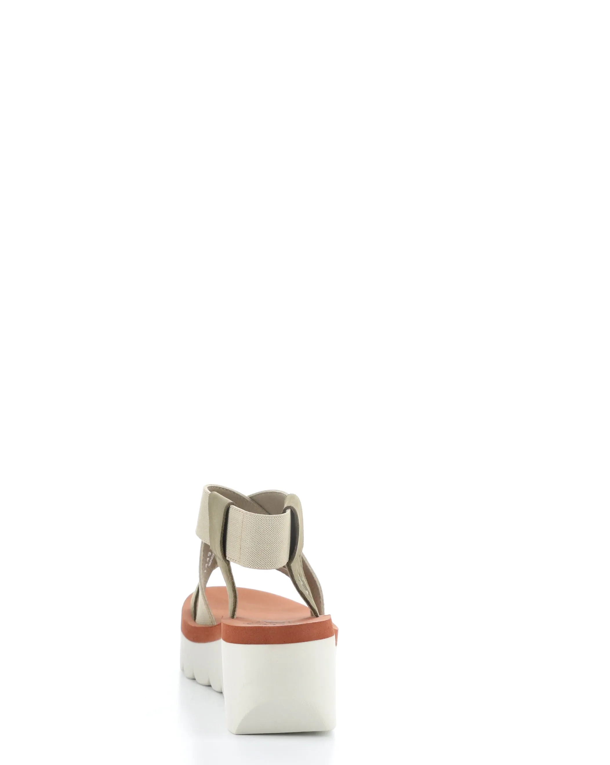 YABI922FLY Sandals in Military, Beige, and Brick with Round Toe