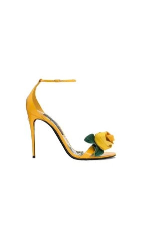 Yellow Patent Leather Sandals