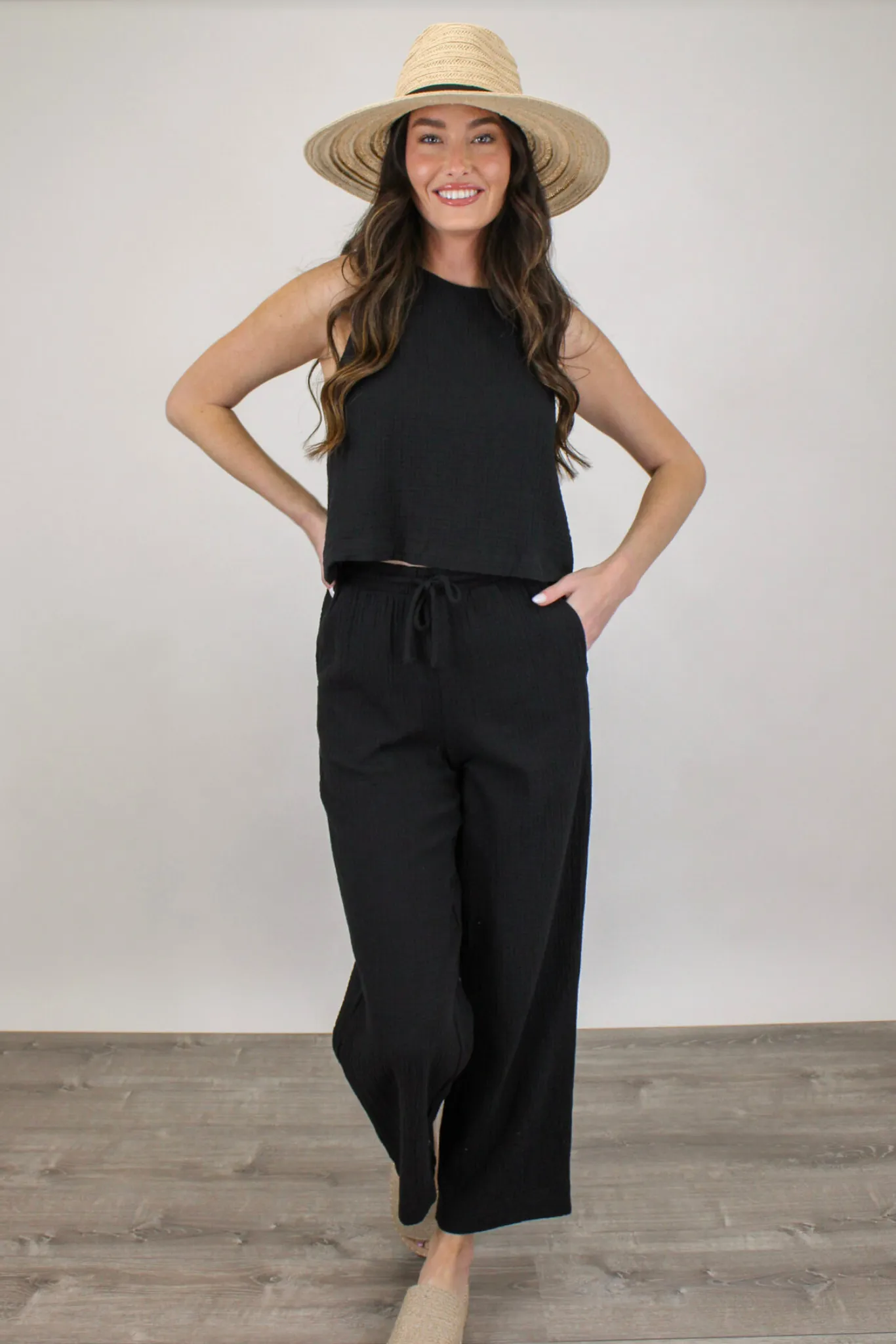 Z Supply Bondi Gauze Pant Black