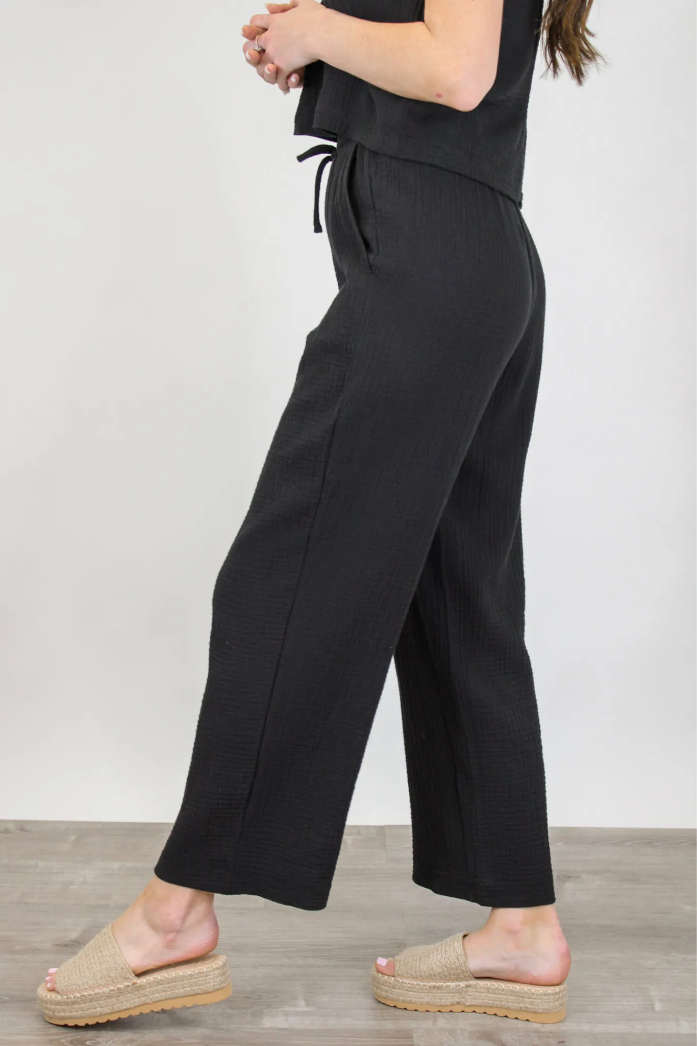 Z Supply Bondi Gauze Pant Black